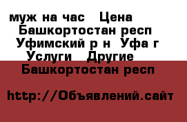 муж на час › Цена ­ 500 - Башкортостан респ., Уфимский р-н, Уфа г. Услуги » Другие   . Башкортостан респ.